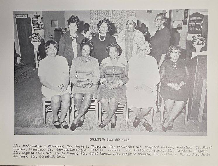 Christian Busy Bee Club, 1973
